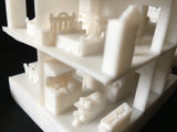 HO Scale White Miniature Victorian Collection #4 Mansion by Gold Rush Bay INCLUDING INTERIORS