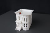 Gold Rush Bay Miniature N Scale Victorian Italianate #1 White Bay Windows