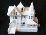 Gold Rush Bay Miniature "PINK PALACE" Victorian Mansion 1:87 (HO Scale) House Active