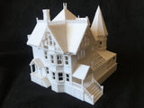 Gold Rush Bay Miniature "PINK PALACE" Victorian Mansion 1:87 (HO Scale) House Active