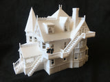 Gold Rush Bay Miniature "PINK PALACE" Victorian Mansion 1:87 (HO Scale) House Active