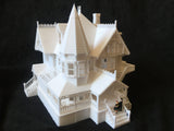 Gold Rush Bay Miniature "PINK PALACE" Victorian Mansion 1:87 (HO Scale) House Active