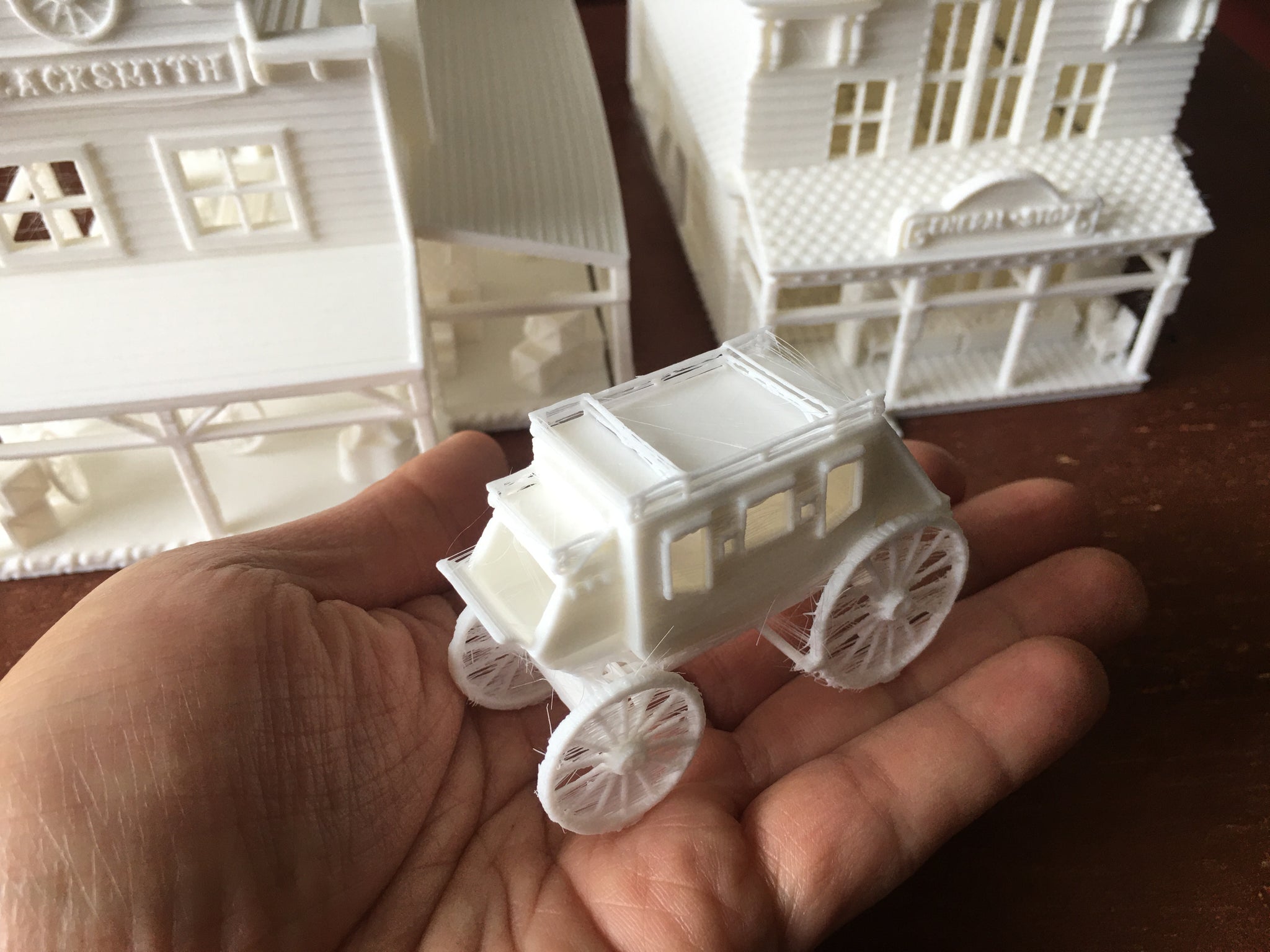 HO Scale Outhouse 10-Piece Set – Old West Railway Scenery – Brown – Unpainted - View #4
