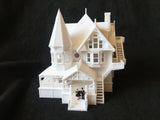 Gold Rush Bay Miniature "PINK PALACE" Victorian Mansion 1:87 (HO Scale) House Active