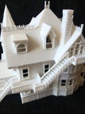 Gold Rush Bay Miniature "PINK PALACE" Victorian Mansion 1:87 (HO Scale) House Active