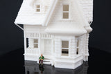 Gold Rush Bay Miniature Victorian #26 Carl's House 1/87 HO Scale Assembled with Interiors