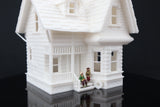 Gold Rush Bay Miniature Victorian #26 Carl's House 1/87 HO Scale Assembled with Interiors