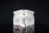 Gold Rush Bay Miniature “APG Bank” N-Scale 1:150 Classical Beaux-Arts Built White w/ Interiors