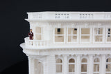 Gold Rush Bay Miniature HO-Scale “APG Bank” Classical Beaux-Arts Built White 1:87 Including Interiors