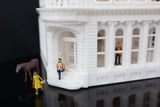 Gold Rush Bay Miniature HO-Scale “APG Bank” Classical Beaux-Arts Built White 1:87 Including Interiors