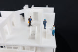 Gold Rush Bay Miniature HO-Scale “APG Bank” Classical Beaux-Arts Built White 1:87 Including Interiors