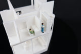 Gold Rush Bay Miniature HO-Scale “APG Bank” Classical Beaux-Arts Built White 1:87 Including Interiors