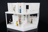 Gold Rush Bay Miniature HO-Scale “APG Bank” Classical Beaux-Arts Built White 1:87 Including Interiors