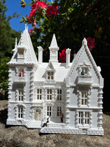 Gold Rush Bay Miniature "Crystal Manor" French Mansion 1:87 (HO Scale) House Assembled & Built