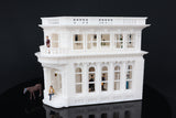 Gold Rush Bay Miniature HO-Scale “APG Bank” Classical Beaux-Arts Built White 1:87 Including Interiors