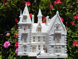 Gold Rush Bay Miniature "Crystal Manor" French Mansion 1:87 (HO Scale) House Assembled & Built