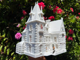 Gold Rush Bay Miniature "Crystal Manor" French Mansion 1:87 (HO Scale) House Assembled & Built