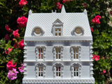 Gold Rush Bay Miniature "Crystal Manor" French Mansion 1:87 (HO Scale) House Assembled & Built