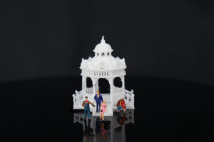 N-Scale Miniature Victorian Park Gazebo/Bandstand White 1:160 Limited Edition