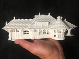 Small Gold Rush Bay N-Scale Sonoma Valley Train Depot White (w/Interiors) 1:160