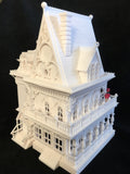Gold Rush Bay Larger O-Scale Miniature ‘Nob Hill’ Victorian House 1:48 Scale Built White