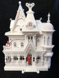 Gold Rush Bay Larger O-Scale Miniature ‘Nob Hill’ Victorian House 1:48 Scale Built White