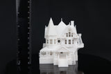 SMALL N-Scale Miniature “The Pink Palace” Victorian House (1:150 Scale) ASSEMBLED