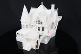 SMALL N-Scale Miniature “The Pink Palace” Victorian House (1:150 Scale) ASSEMBLED