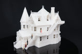 SMALL N-Scale Miniature “The Pink Palace” Victorian House (1:150 Scale) ASSEMBLED