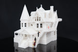 SMALL N-Scale Miniature “The Pink Palace” Victorian House (1:150 Scale) ASSEMBLED