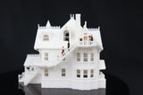 SMALL N-Scale Miniature “The Pink Palace” Victorian House (1:150 Scale) ASSEMBLED