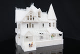 SMALL N-Scale Miniature “The Pink Palace” Victorian House (1:150 Scale) ASSEMBLED