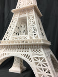 Miniature Detailed Paris Eiffel Tower Model 19-inches tall White