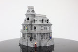 Miniature N-Scale Victorian #4 Haunted Mansion Assembled Shell