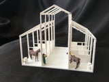 Miniature HO Scale Old West #6 Frontier Livery Stable Barn Assembled w/ Interior