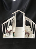 Miniature HO Scale Old West #6 Frontier Livery Stable Barn Assembled w/ Interior