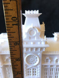 O-Scale Miniature Victorian Train Station/Depot White O-Gauge Gold Rush Bay Model