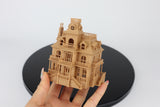 Miniature N-Scale Victorian #4 Haunted Mansion Assembled Brown Shell by Gold Rush Bay