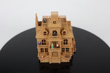 Miniature N-Scale Victorian #4 Haunted Mansion Assembled Brown Shell by Gold Rush Bay