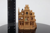 Miniature N-Scale Victorian #4 Haunted Mansion Assembled Brown Shell by Gold Rush Bay