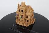 Miniature N-Scale Victorian #4 Haunted Mansion Assembled Brown Shell by Gold Rush Bay