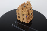 Miniature N-Scale Victorian #4 Haunted Mansion Assembled Brown Shell by Gold Rush Bay