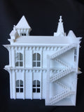 Victorian Firehouse Station Miniature Model Train HO Scale Assembled Pre-Built