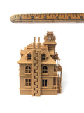 Miniature Victorian Collection #4 - Brown Haunted Mansion Halloween House 1/87 HO Scale (Hinge)