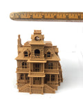 Miniature Victorian Collection #4 - Brown Haunted Mansion Halloween House 1/87 HO Scale (Hinge)