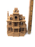 Miniature Victorian Collection #4 - Brown Haunted Mansion Halloween House 1/87 HO Scale (Hinge)