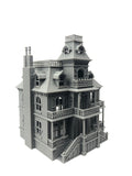 LARGE O-Scale Miniature Victorian Collection #4 - Dark Gray Haunted Mansion Halloween House 1:48 O-Scale (Shell)