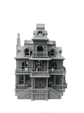 LARGE O-Scale Miniature Victorian Collection #4 - Dark Gray Haunted Mansion Halloween House 1:48 O-Scale (Shell)