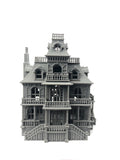 12" Tall Victorian Collection #4 - Dark Gray Haunted Mansion Halloween House (Shell)
