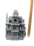 LARGE O-Scale Miniature Victorian Collection #4 - Dark Gray Haunted Mansion Halloween House 1:48 O-Scale (Shell)